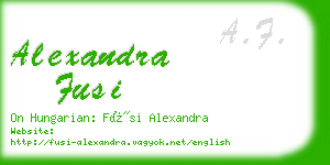 alexandra fusi business card